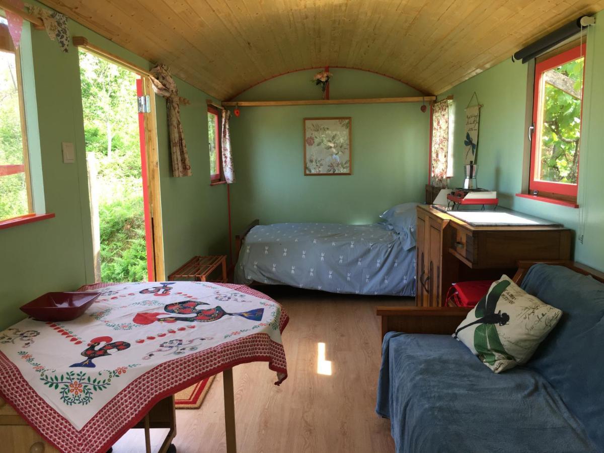 Rosa The Cosy Cabin - Gypsy Wagon - Shepherds Hut, River Views Off-Grid Eco Living Pedrogao Grande Exteriör bild